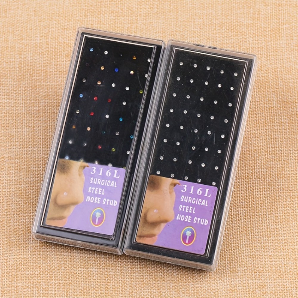 Body Jewelry Stores - 60pcs Nose Ring Set Stud Earrings