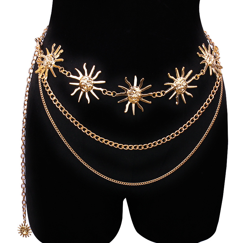 Body Jewelry Goth - Chunky Multilayer Punk Gothic Moon Sun
