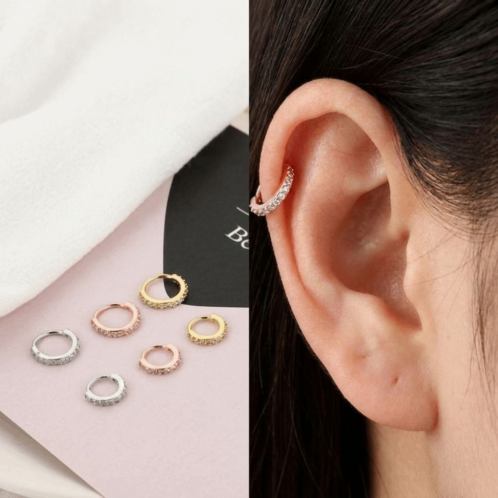 Body Jewelry Europe - Punk Round Cubic Zircon Nose Ring