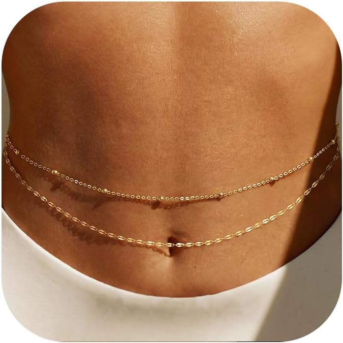 Body Jewelry Online - 14K Gold Plated Waist Chain Women