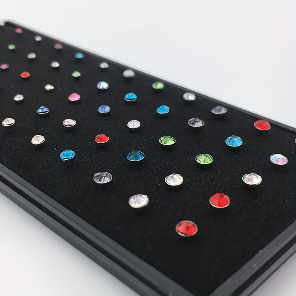 60pcs Nose Ring Set Stud Earri - Body Jewelry Stores ulasan dan harga