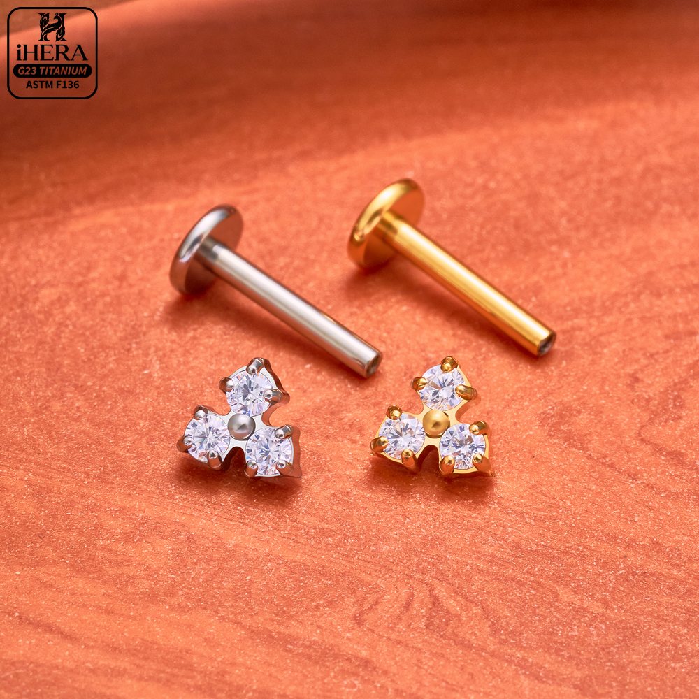 16G G23 Titanium Flat Back Tas - Flat Back Labret Stud ulasan dan harga