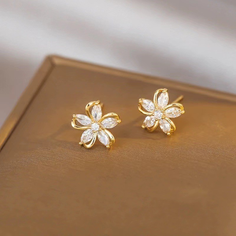 Dainty Flower Stud Earrings fo - Helix Cartilage Ring ulasan dan harga