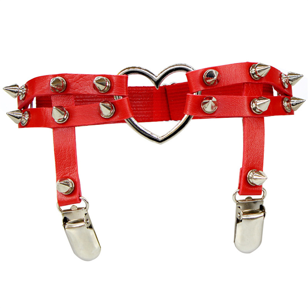 1Pcs Women Punk Goth Heart PU  - Body Jewelry Goth ulasan dan harga