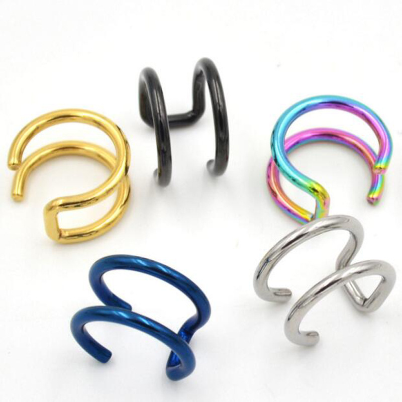 2Pcs 316L Stainless Steel Clip - Helix Cartilage Ring ulasan dan harga