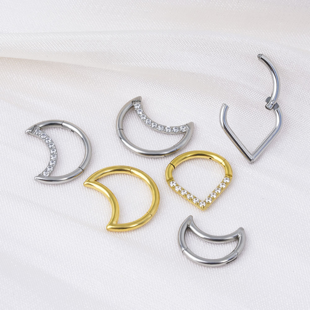 F136 Titanium Hinged Tear Drop - Helix Cartilage Ring ulasan dan harga