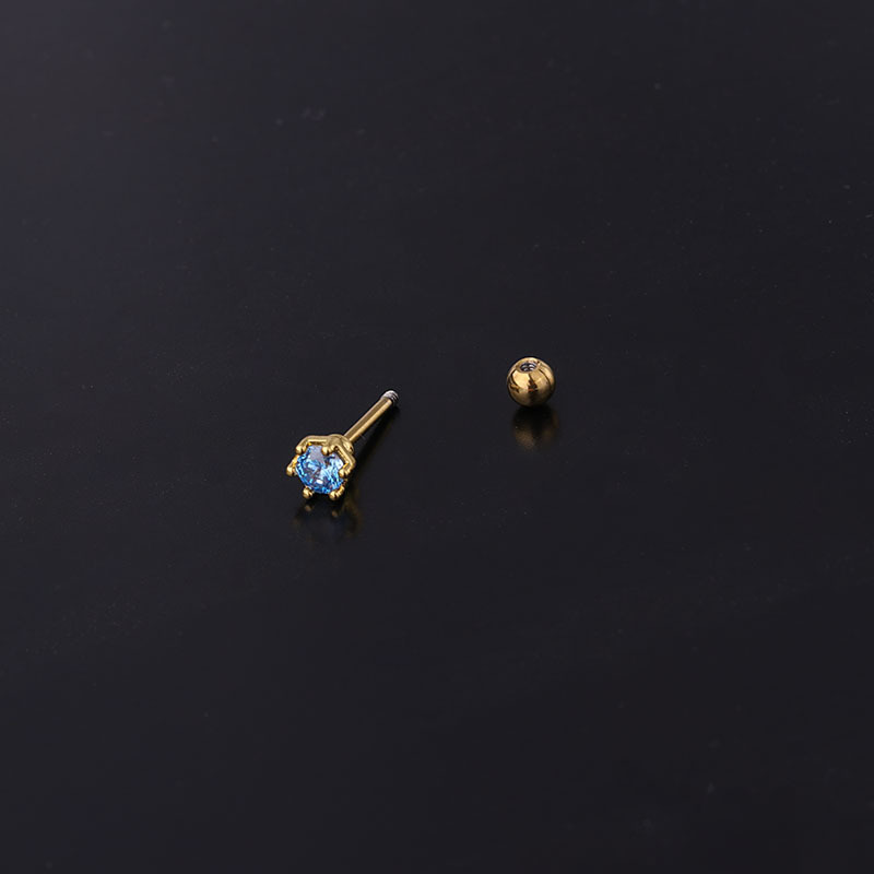 CZ Crystal Top Flat Back Labre - Flat Back Labret Stud ulasan dan harga