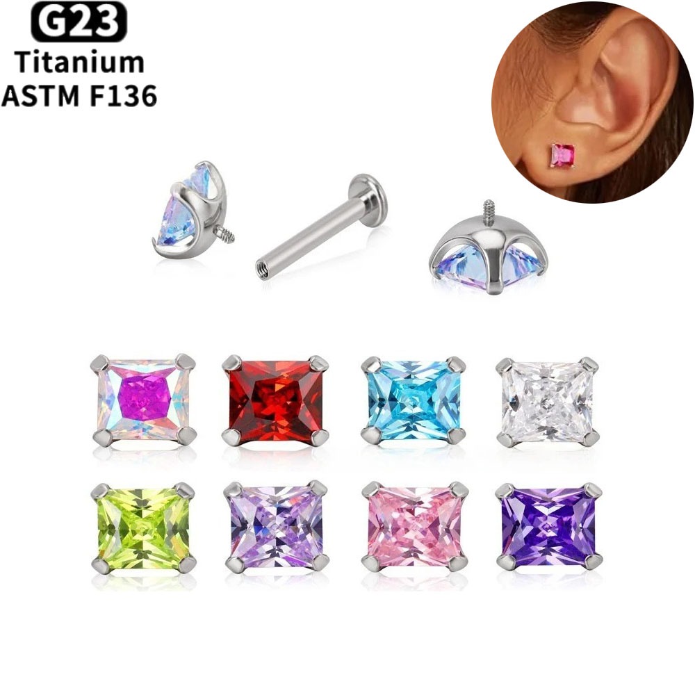 ASTM F136 Titanium Lip Piercin - Helix Cartilage Ring ulasan dan harga