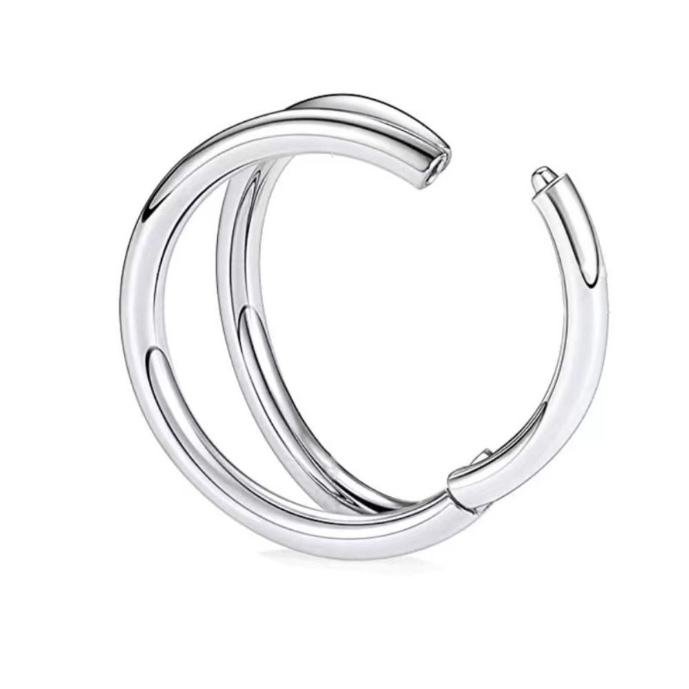 Creative Stainless Steel Doubl - Helix Cartilage Ring ulasan dan harga