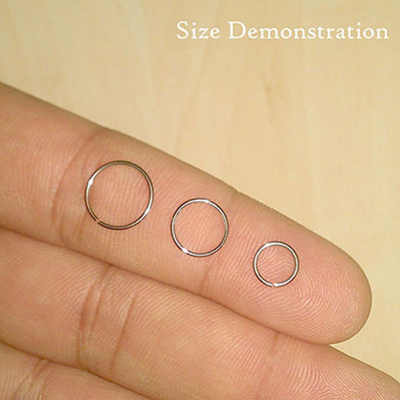 925 silver nose ring lip ring  - Helix Cartilage Ring ulasan dan harga