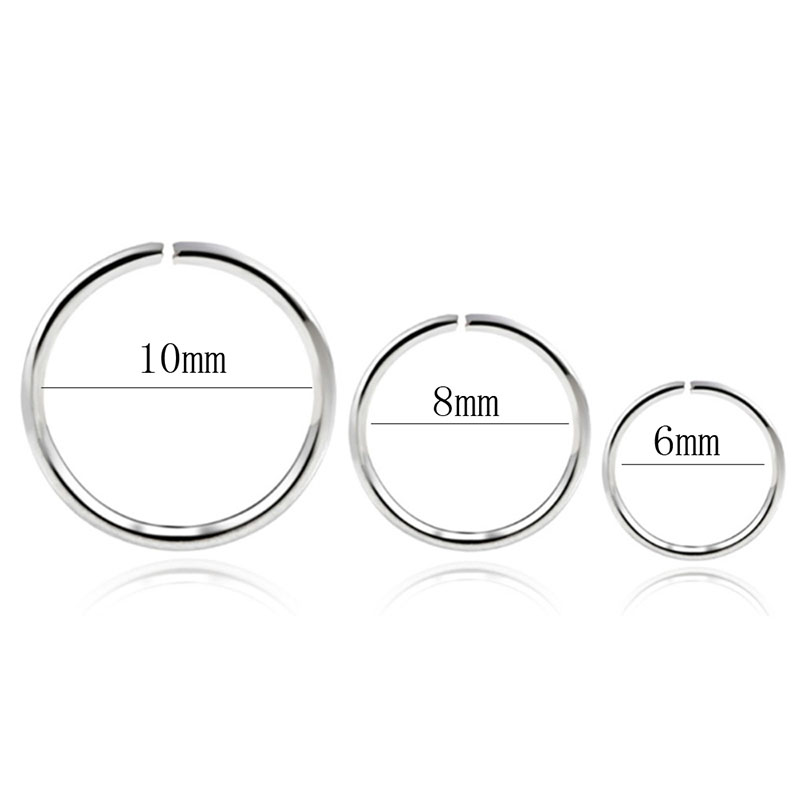 925 silver nose ring lip ring  - Helix Cartilage Ring ulasan dan harga