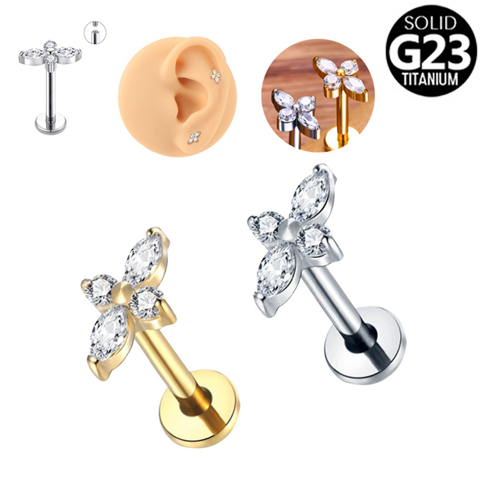 1PC G23 Titanium Labret Pierci - Helix Cartilage Ring ulasan dan harga