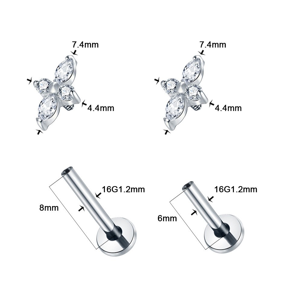 1PC G23 Titanium Labret Pierci - Helix Cartilage Ring ulasan dan harga