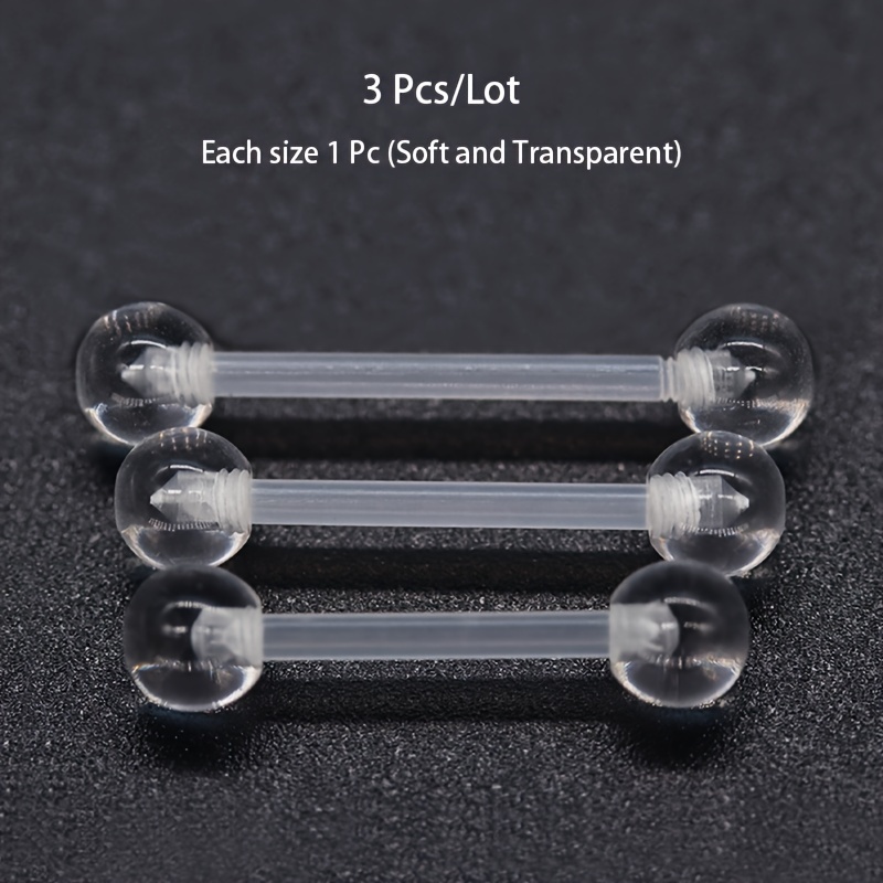 3pcs/Set (Each Size 1pc) Soft  - Body Jewelry Stores ulasan dan harga