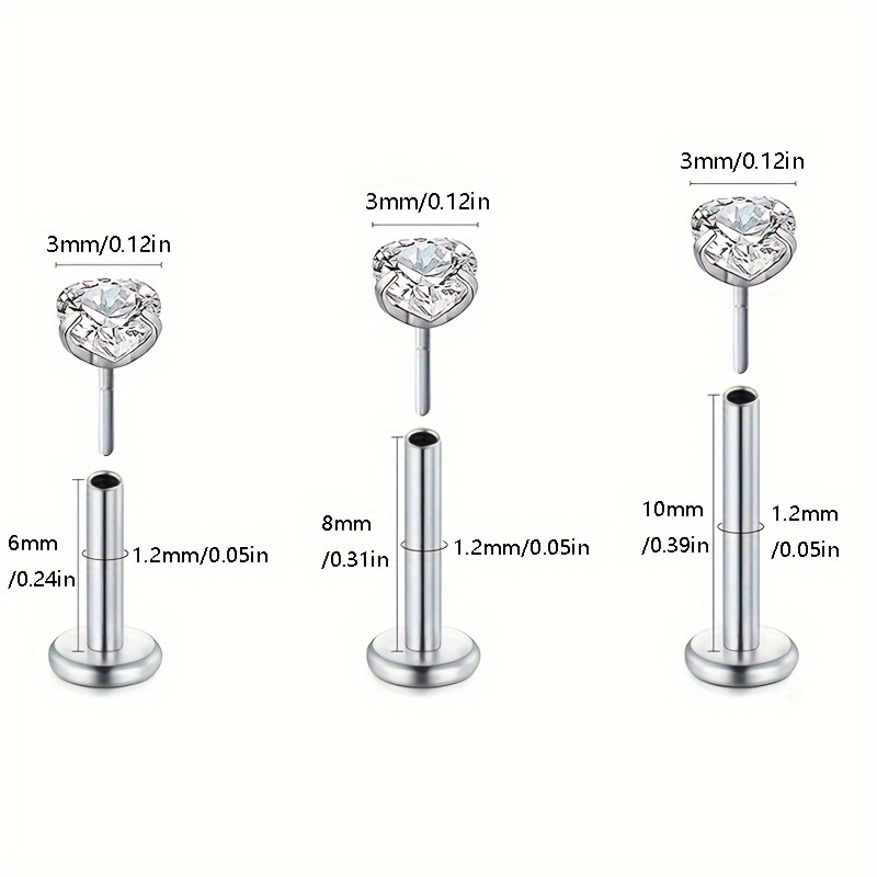 6pcs Threadless Flat Back Earr - Helix Cartilage Ring ulasan dan harga