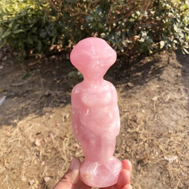 15CM Natural Rose Quartz Alien - Body Jewelry Europe ulasan dan harga