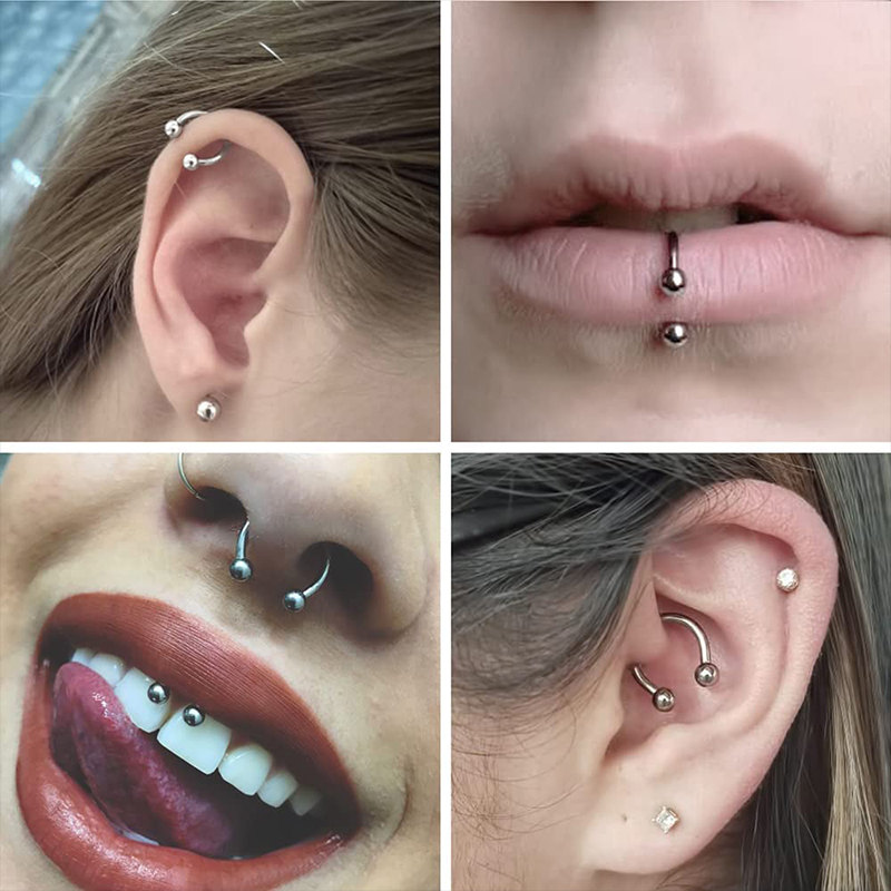 5pcs/lot Stainless Steel 18G H - Helix Cartilage Ring ulasan dan harga