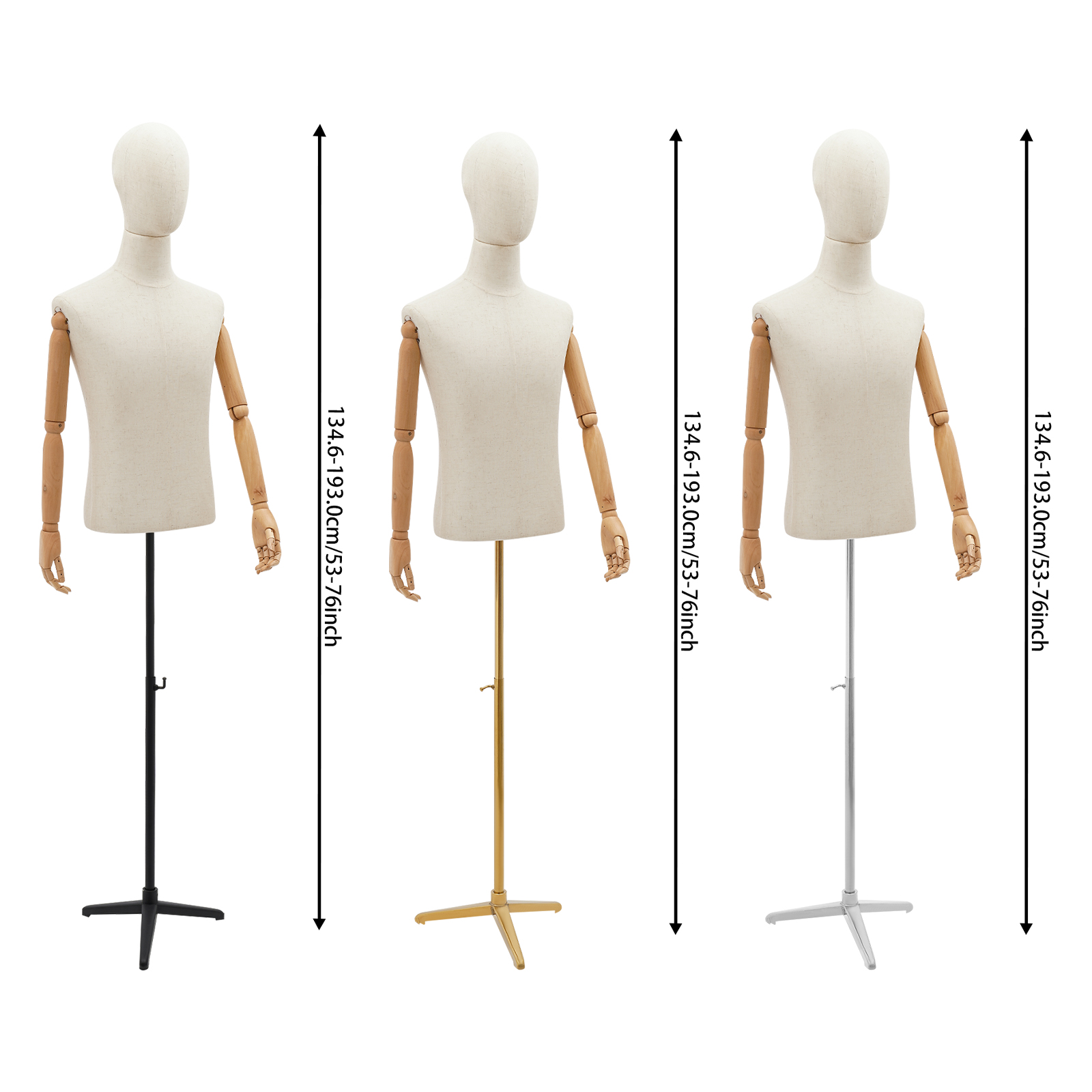 53-76in Adjustable Male Torso  - Body Jewelry Stores ulasan dan harga