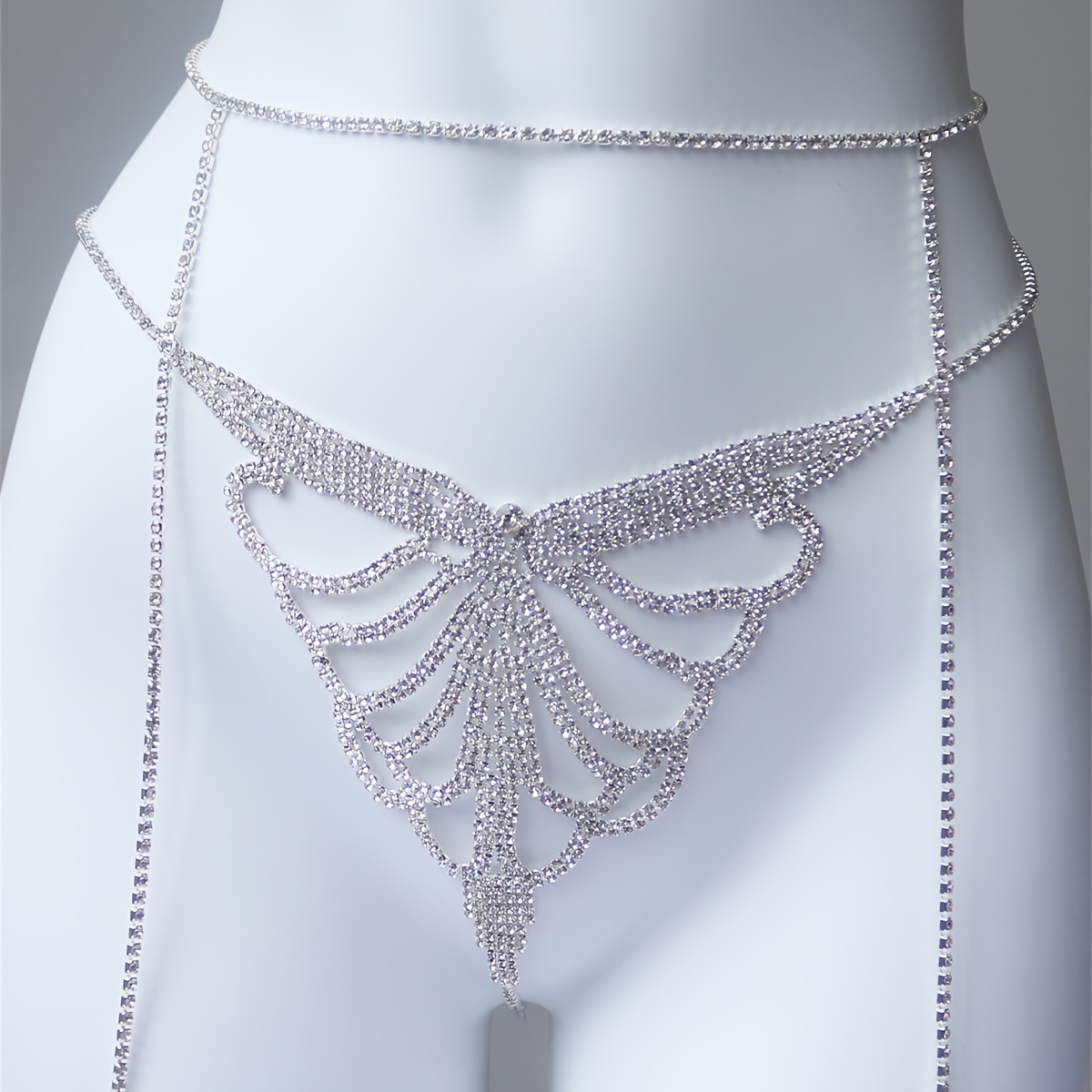 Multi layer rhinestone sparkli - Body Jewelry Waist ulasan dan harga