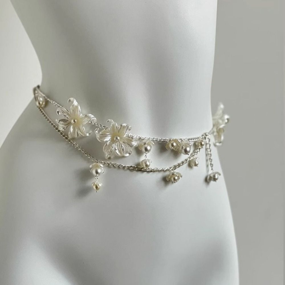 Fashion Elegant Pearl Waist Ch - Body Jewelry Online ulasan dan harga