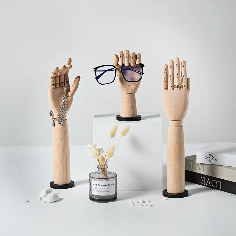 Solid Wood Hand Mannequin Rack - Body Jewelry Stores ulasan dan harga