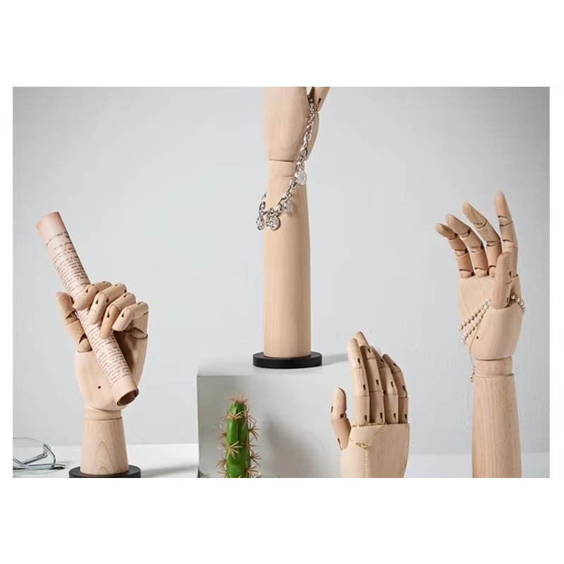 Solid Wood Hand Mannequin Rack - Body Jewelry Stores ulasan dan harga