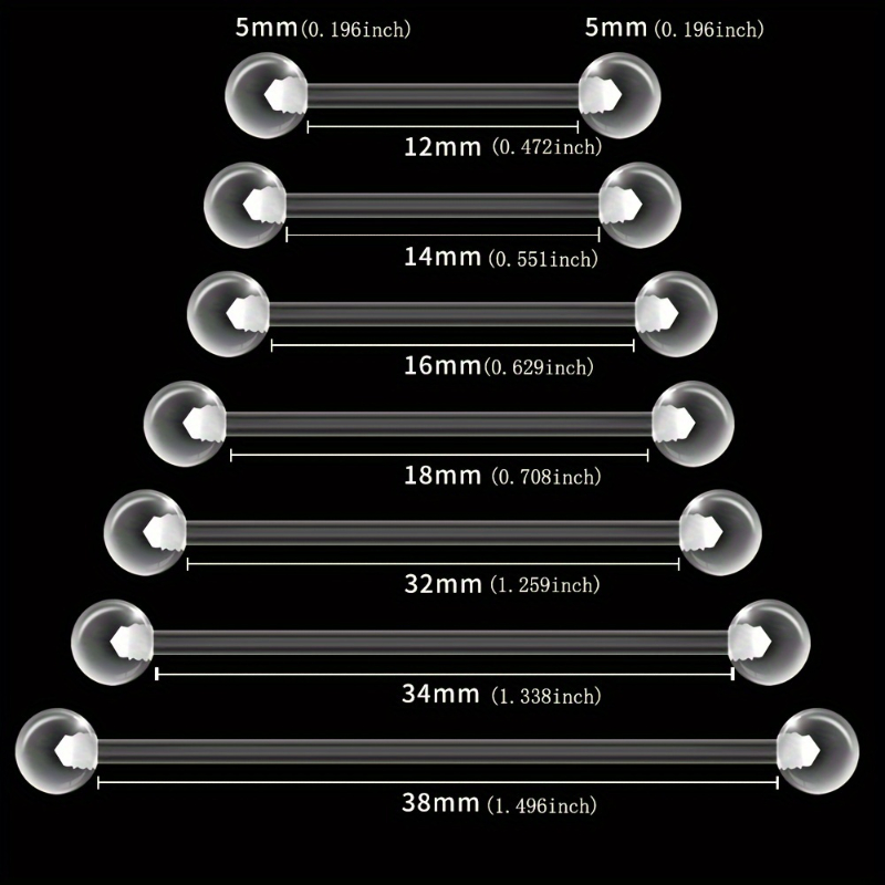JKC Store 10pcs Acrylic Barbel - Body Jewelry Stores ulasan dan harga