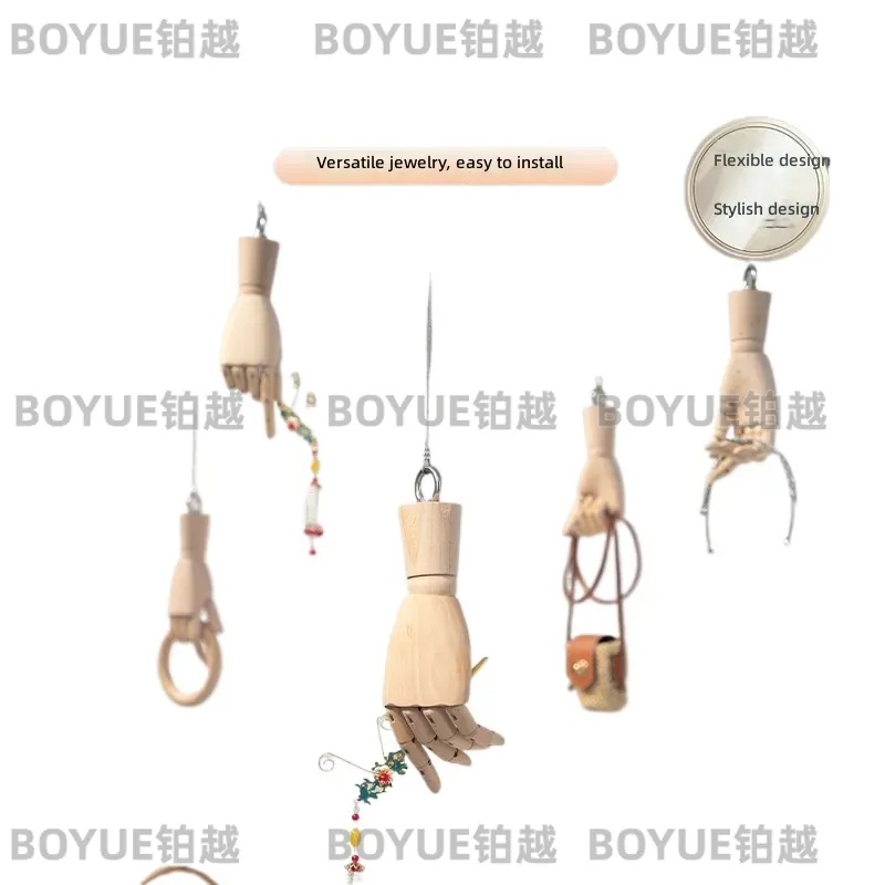 Solid Wood Hand Model Ring Dis - Body Jewelry Stores ulasan dan harga