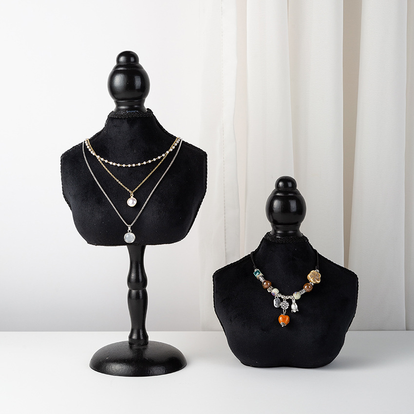 Black Velvet Bust Form Jewelry - Body Jewelry Stores ulasan dan harga