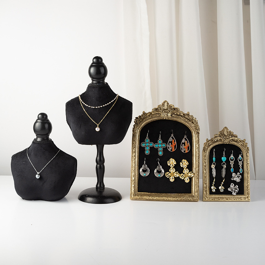 Black Velvet Bust Form Jewelry - Body Jewelry Stores ulasan dan harga